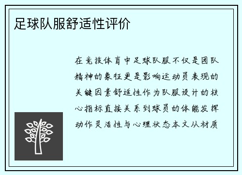 足球队服舒适性评价
